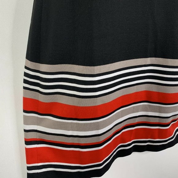 Calvin Klein Dress Black Size 2 Petite Exposed Zipper Round Neck Short Sleeve - Picture 4 of 10